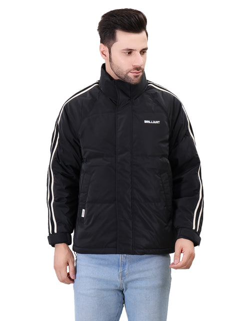 Men's Stand Collar Puffer Jacket for winter