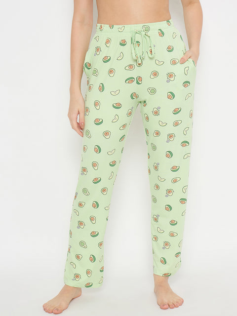 Women's Printed Pyjama Pants, Floral Pattern, Sleepwear