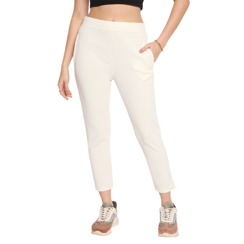 Women Narrow Pant, Cream