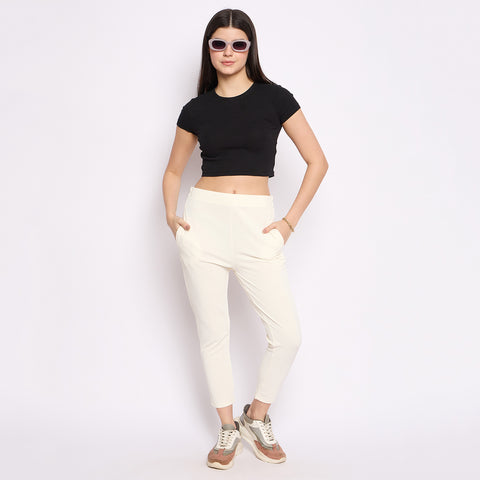 Women Narrow Pant, Cream