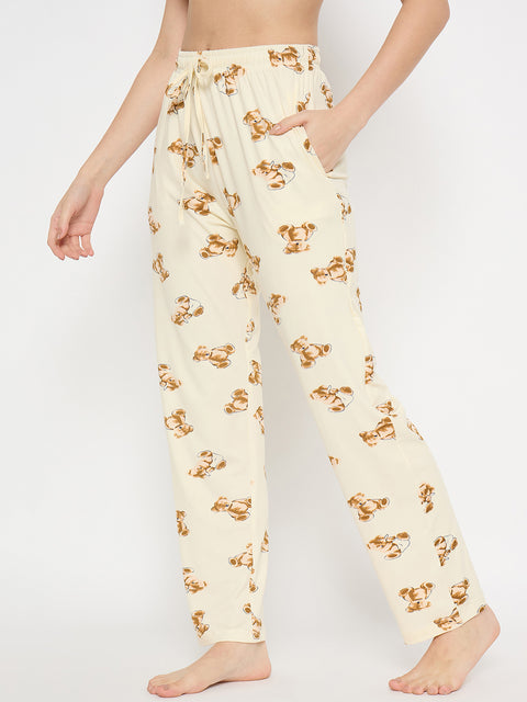 Women's Printed Pyjama Pants, Floral Pattern, Sleepwear