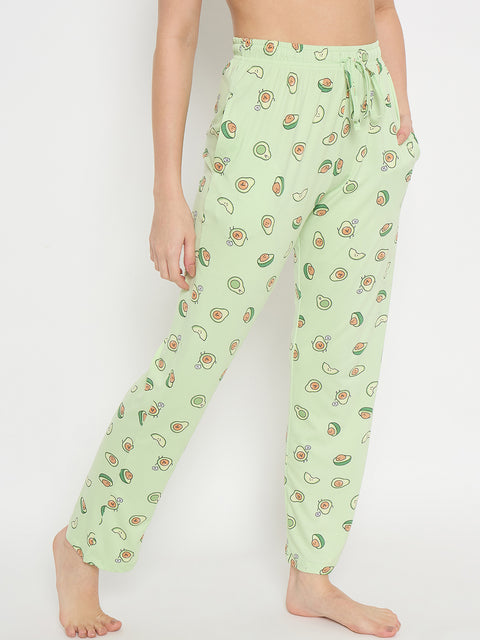 Women's Printed Pyjama Pants, Floral Pattern, Sleepwear