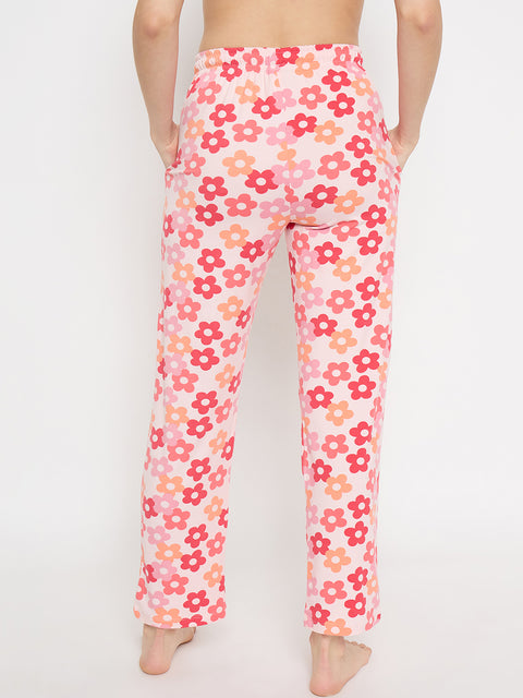 Women's Printed Pyjama Pants, Floral Pattern, Sleepwear