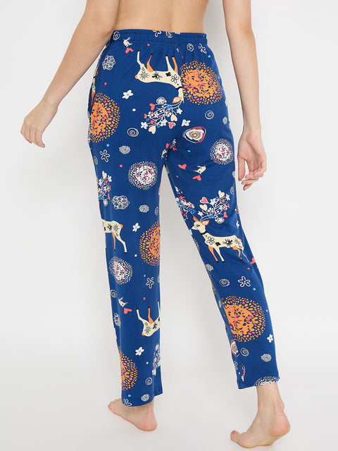 Women's Printed Pyjama Pants, Floral Pattern, Sleepwear