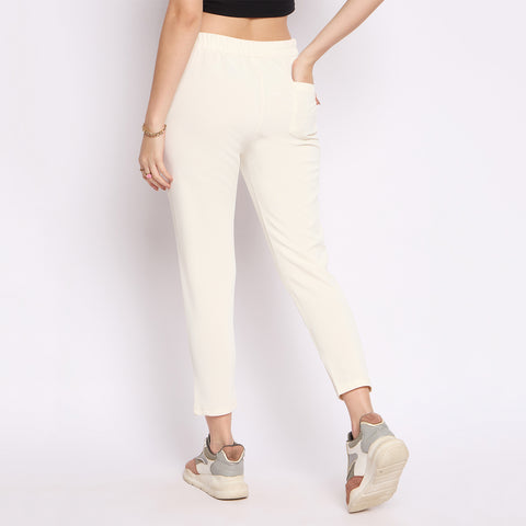 Women Narrow Pant, Cream